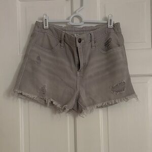 Distressed Gray Women's Jean Shorts